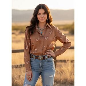 Vintage 70s–80s  Cotton Button‑Down Shirt